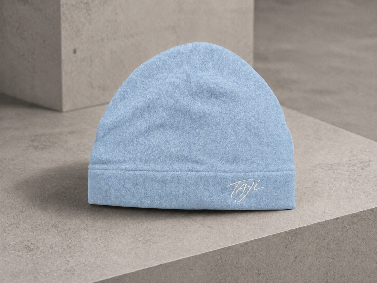 Sky Blue Beanie Satin
