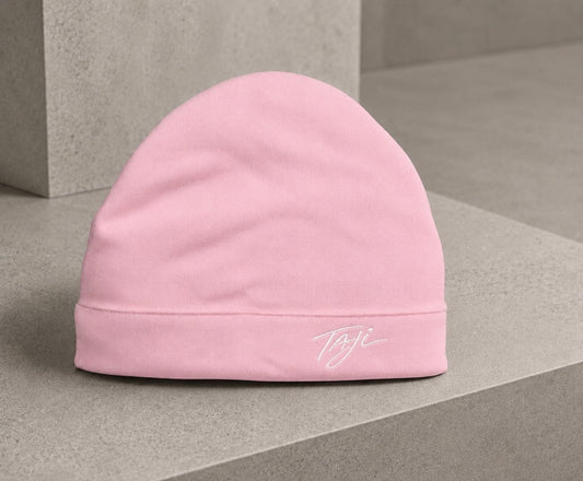 Pink Satin-Lined Beanie